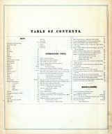 Table of Contents, Delaware County 1875